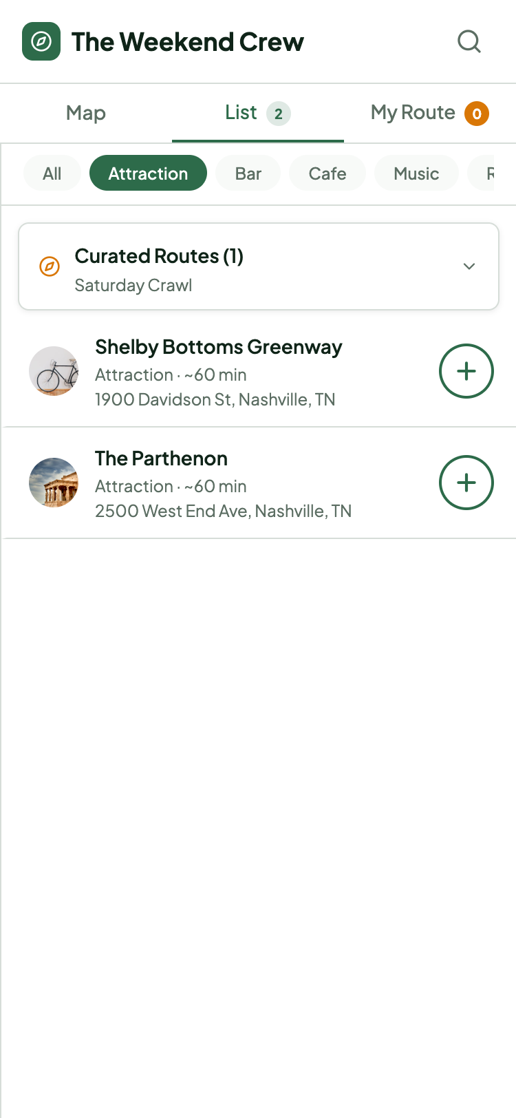 Weekend Crew filtered by vibe